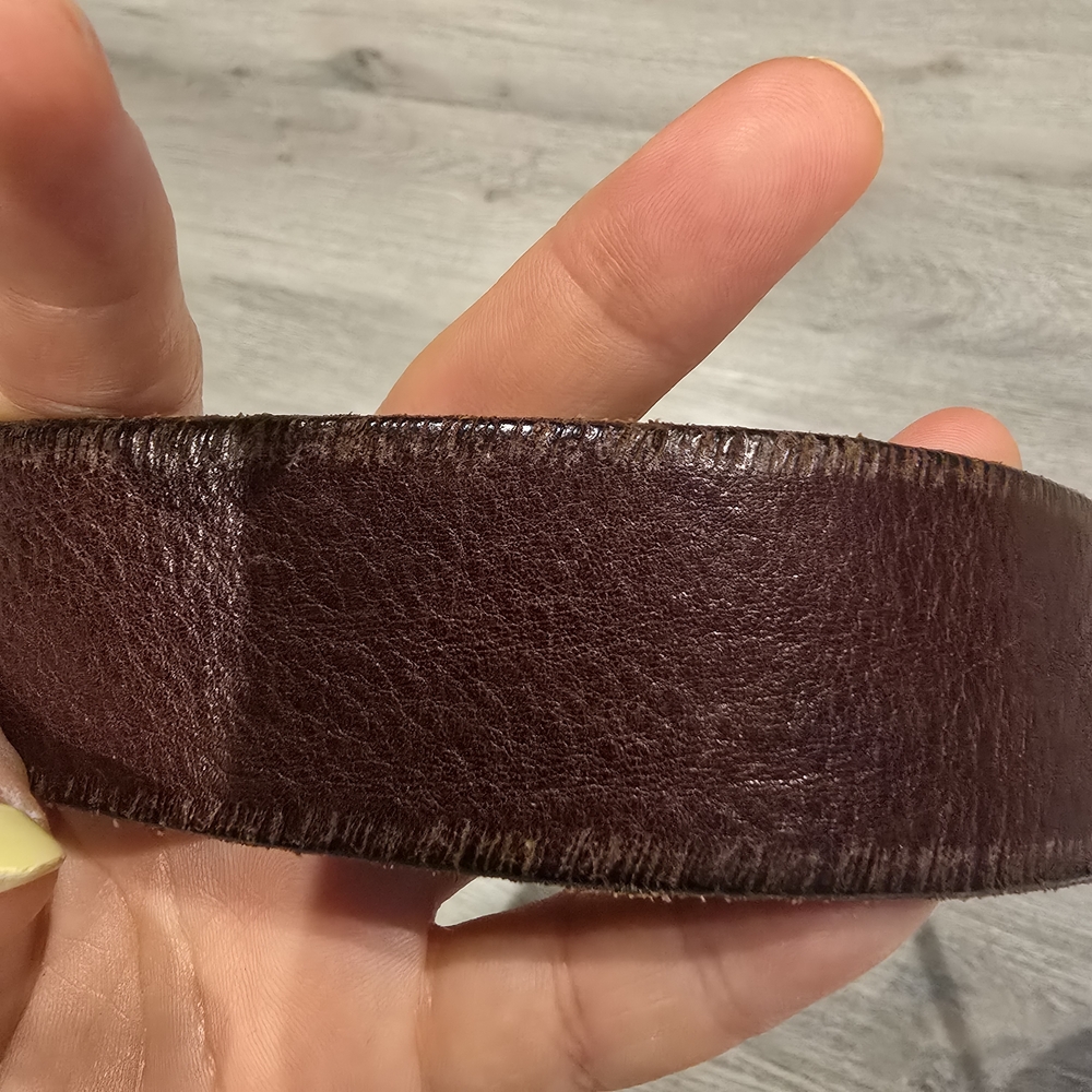 Dolce & Gabbana Brown Leather Belt with Gold and Silver Logo Buckle - Picture 4 of 7